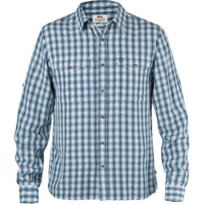 Camisa Fjallraven Abisko Cool Manga Larga Hombre - Azules - Chile KYR784506